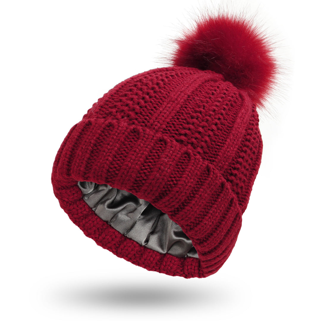 H&F Satin Pom Beanie c