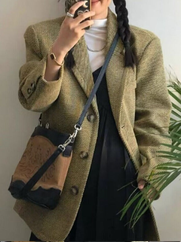 H&F Woolen Thickened Coat c