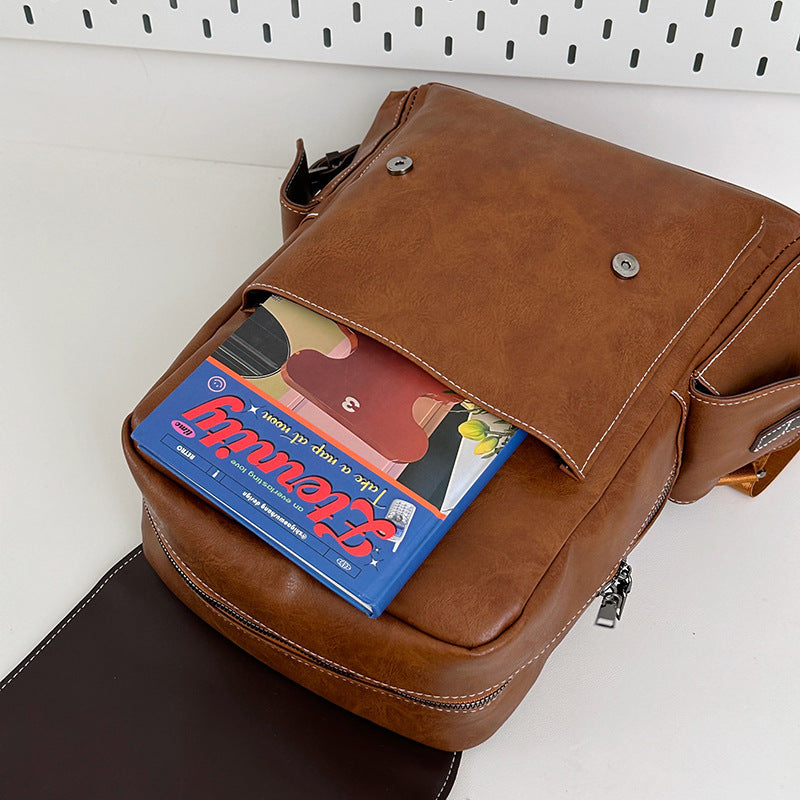 Authentic Leather Retro Travel Backpack