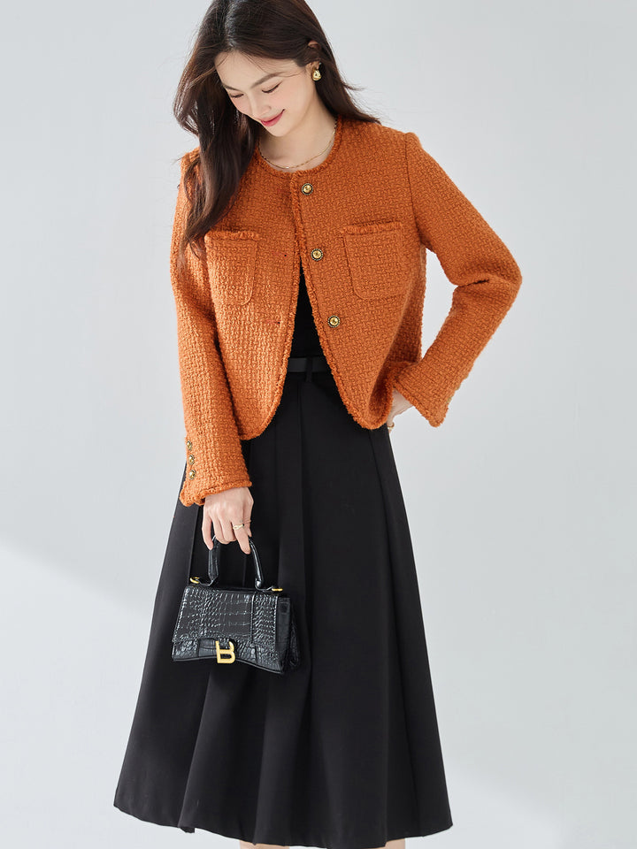 H&F Tweed Fringe Coat c