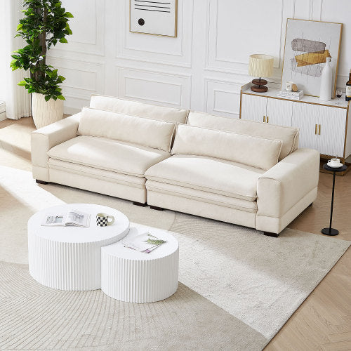 H&F Beige Fabric Sofa c