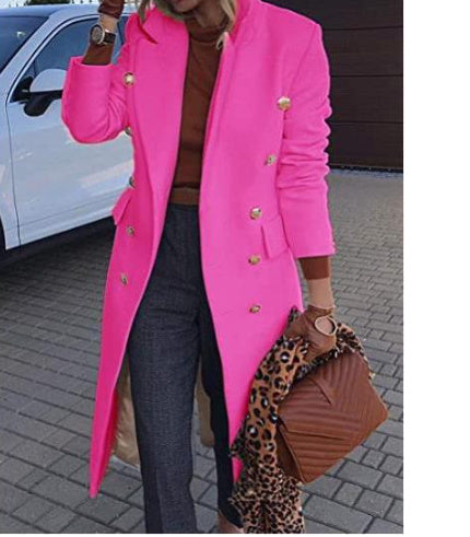 H&F Double-breasted Woolen Coat c