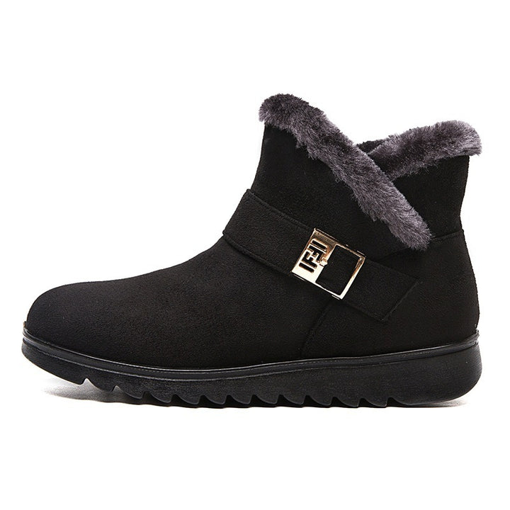H&F Plush Zipper Snow Boots c