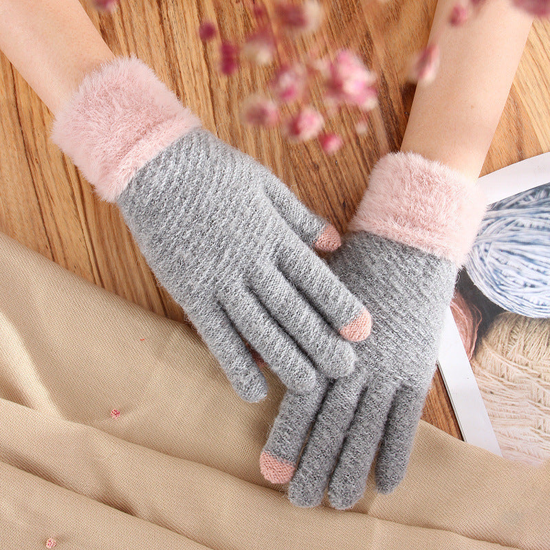 H&F Cute Wool Gloves c