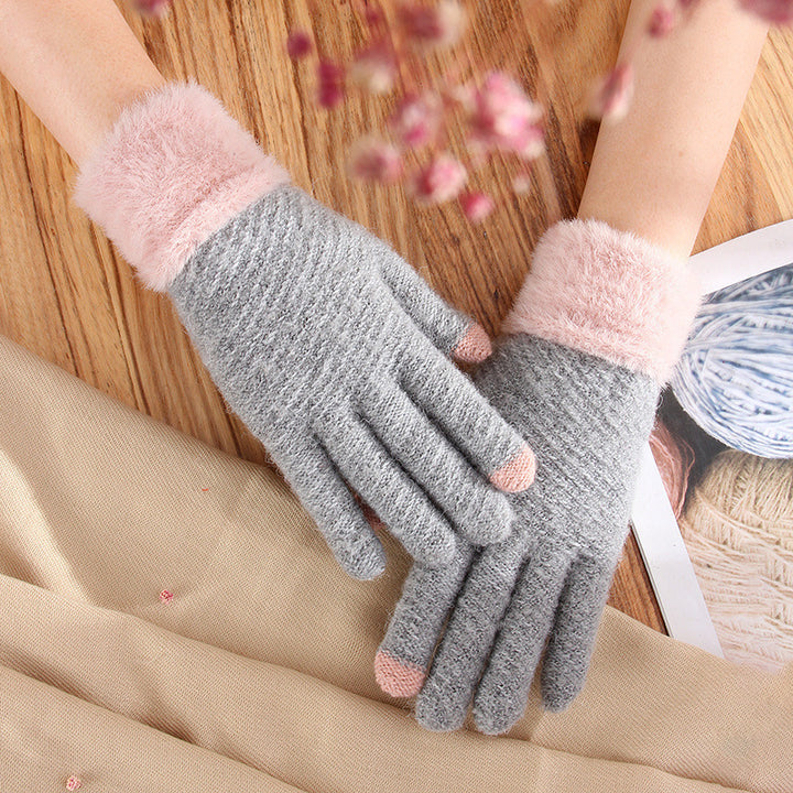 H&F Cute Wool Gloves c