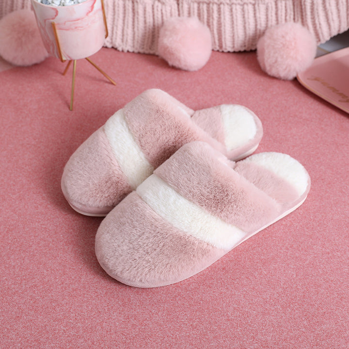 H&F Rabbit Fur Slippers c