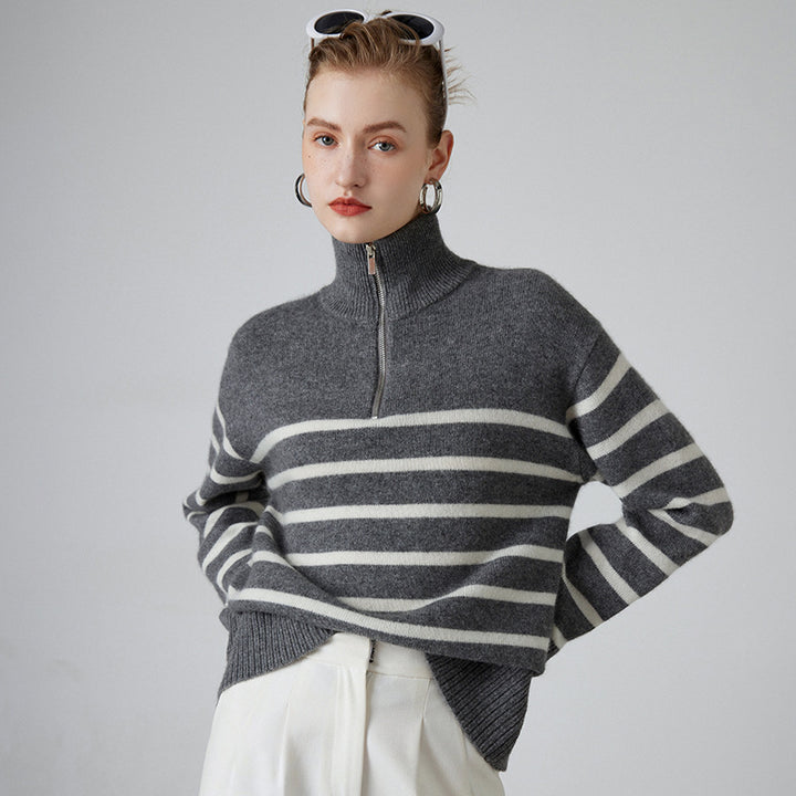 H&F Striped Cashmere Sweater c