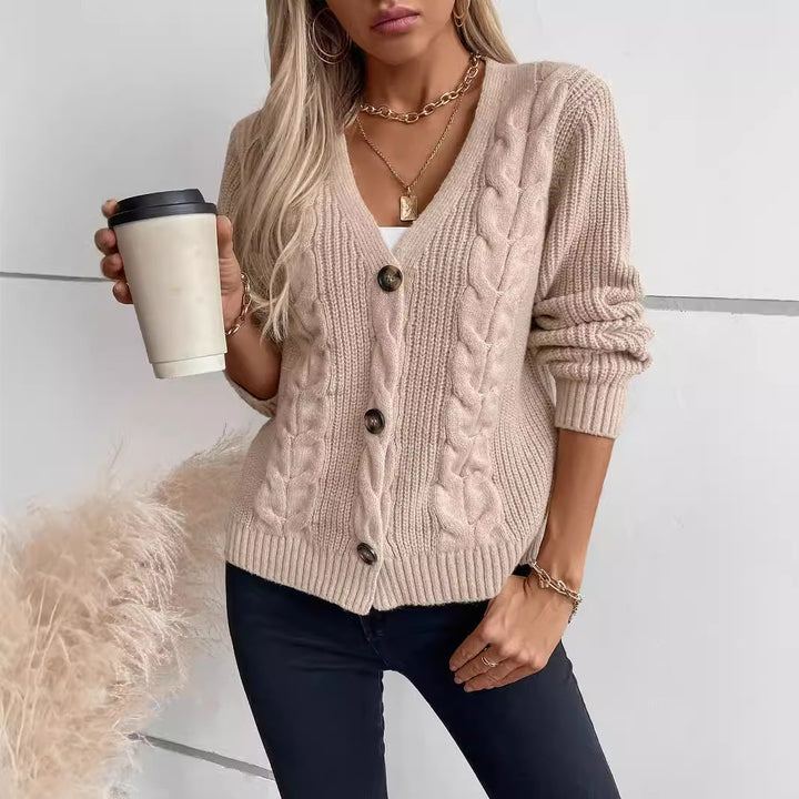H&F Twist Solid Cardigan c