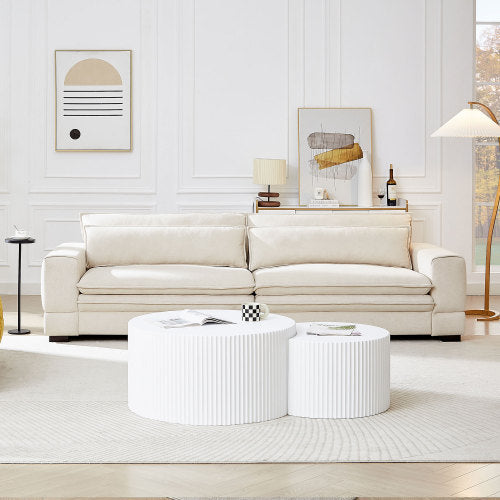 H&F Beige Fabric Sofa c