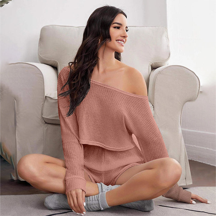 H&F Waffle Pajama Set c