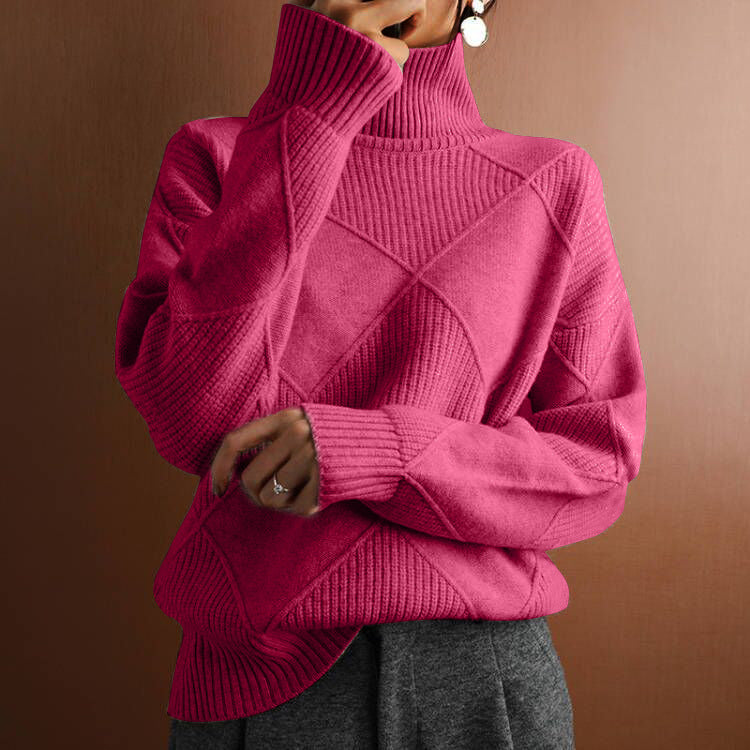 H&F High Collar Knit Sweater c