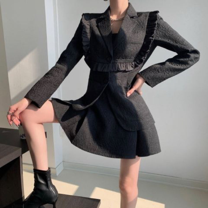 H&F Jacquard Skirt Suit c