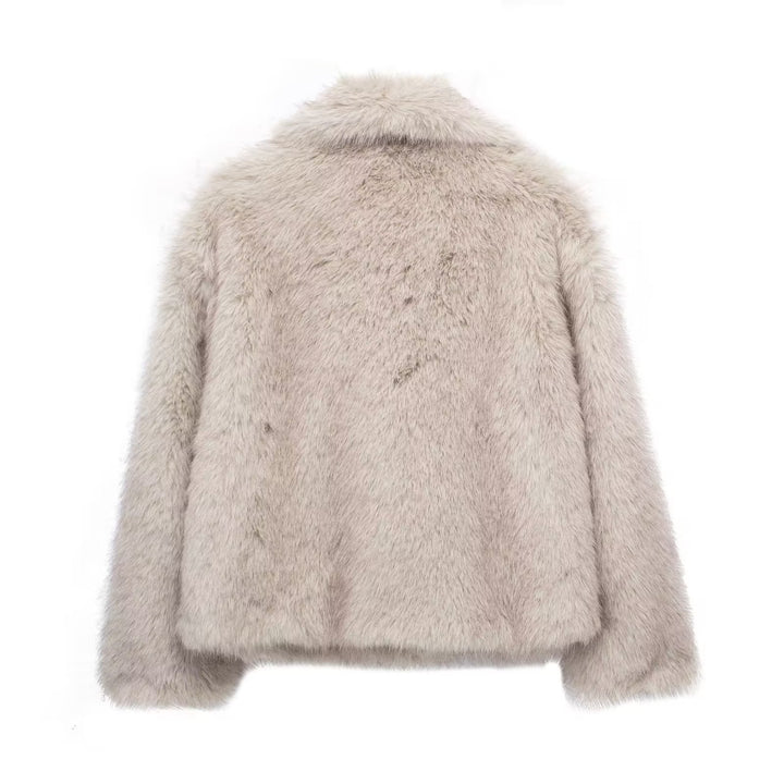 H&F Plush Lapel Coat c