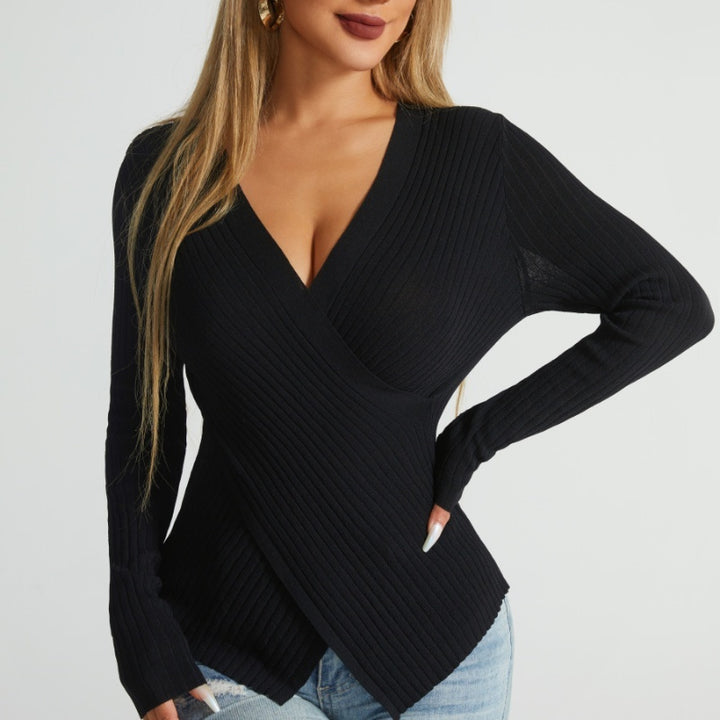 H&F Irregular Cross Sweater c