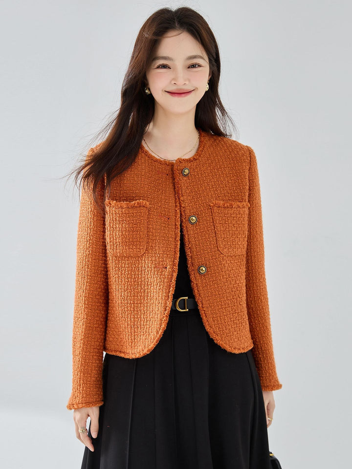 H&F Tweed Fringe Coat c