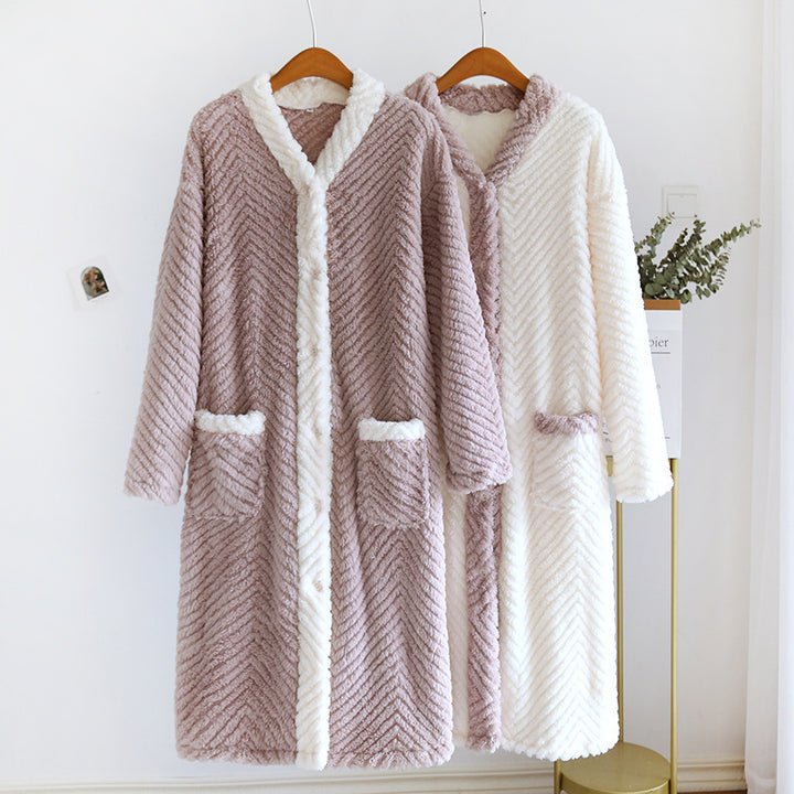 H&F Velvet Nightdress Pajamas c