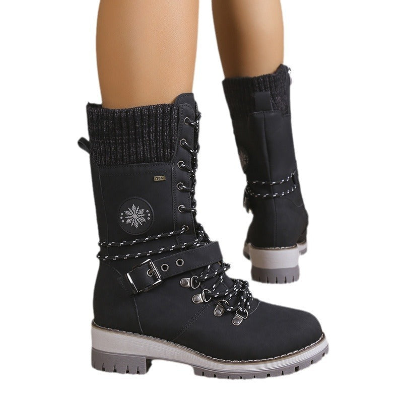 H&F Fur Warm Knee-High Boots c