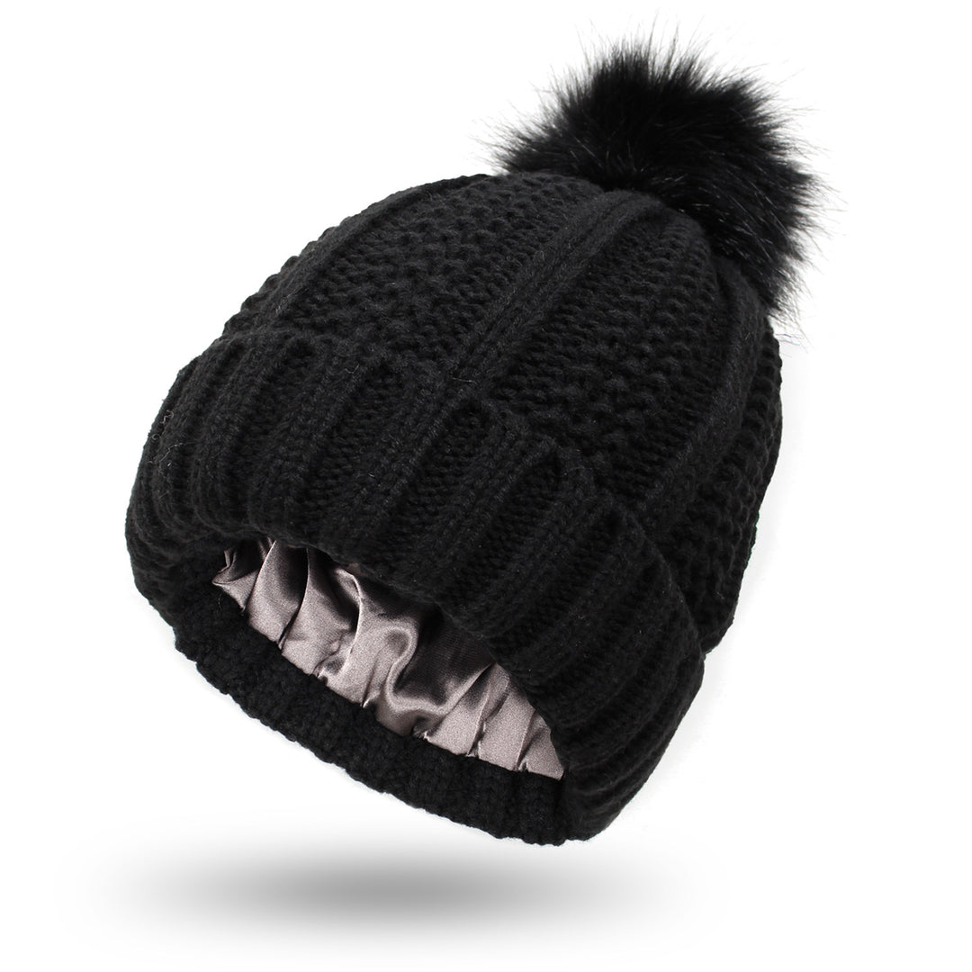 H&F Satin Pom Beanie c