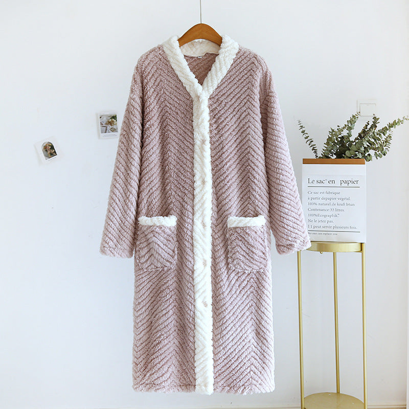 H&F Velvet Nightdress Pajamas c