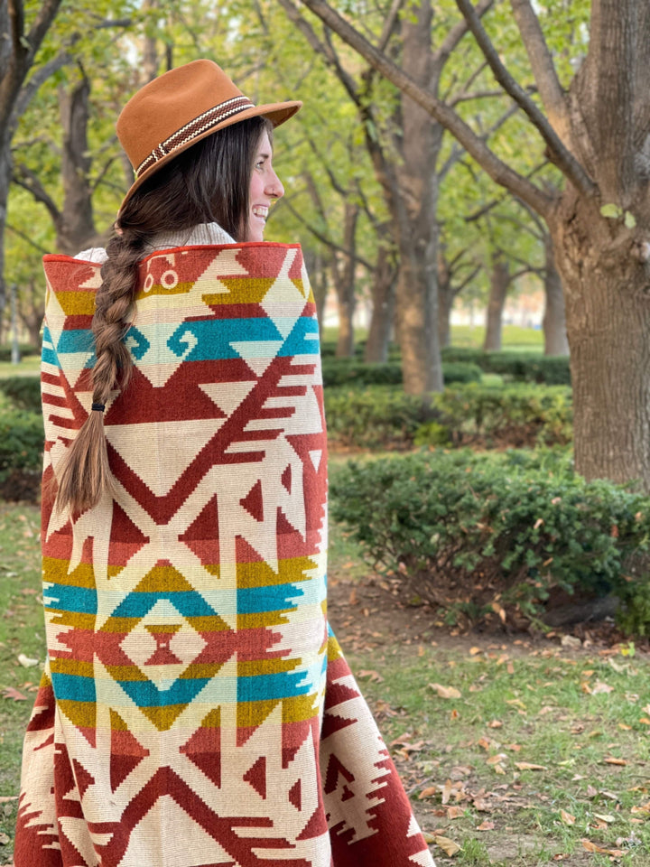 Canoa Blanket - Terracotta Sunrise