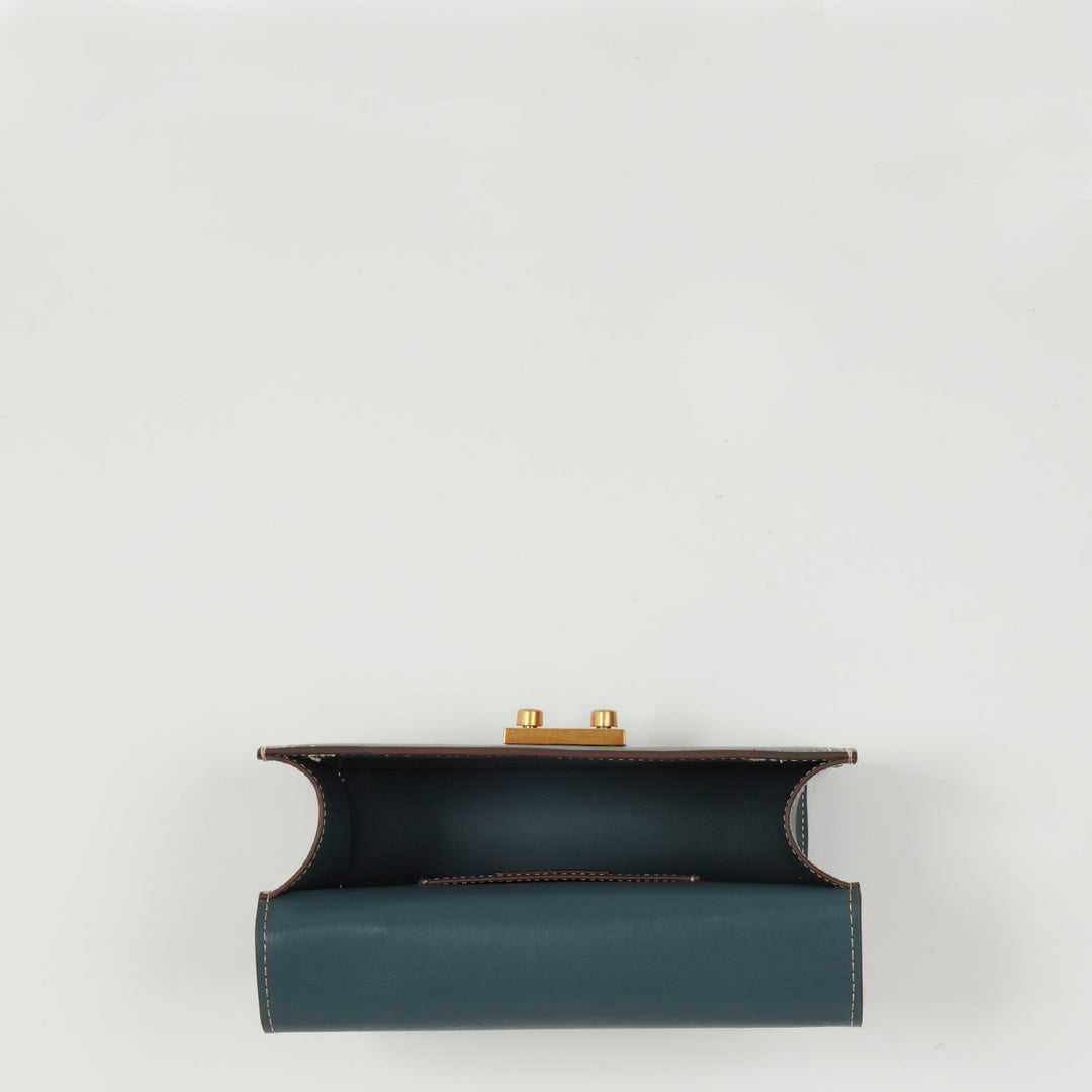 H&F Blue Leather Crossbody d