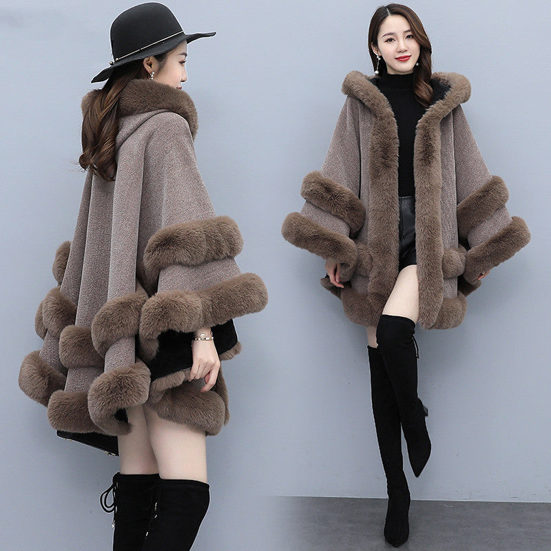 H&F Warm Hooded Cape c