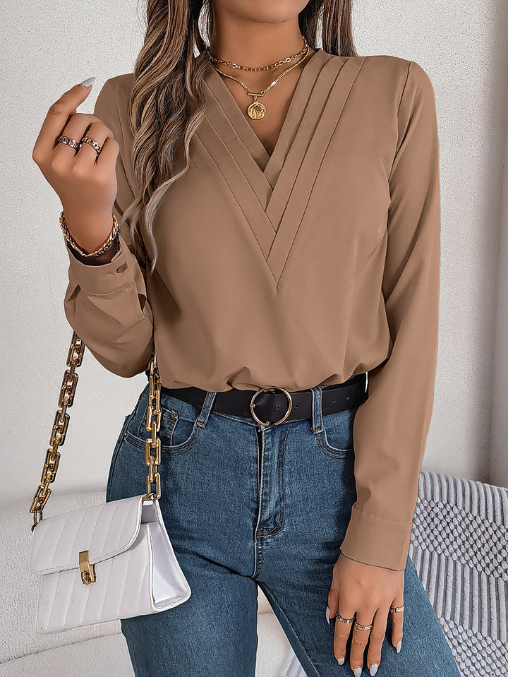 H&F V-Neck Commuter Blouse c