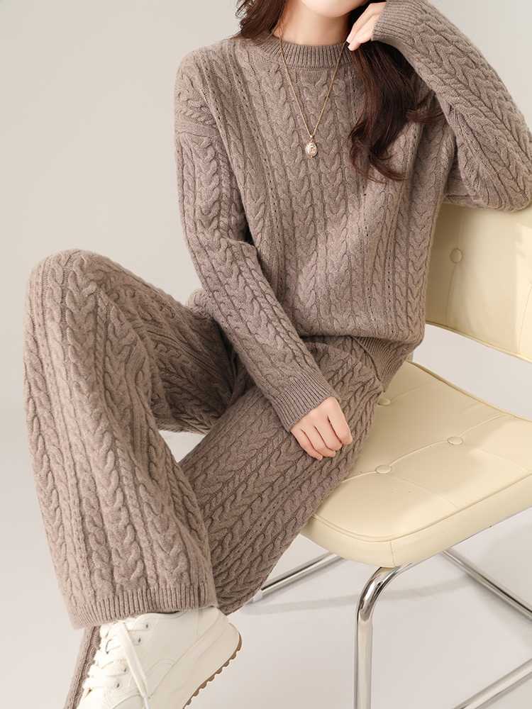H&F Caramel Cable Knit c