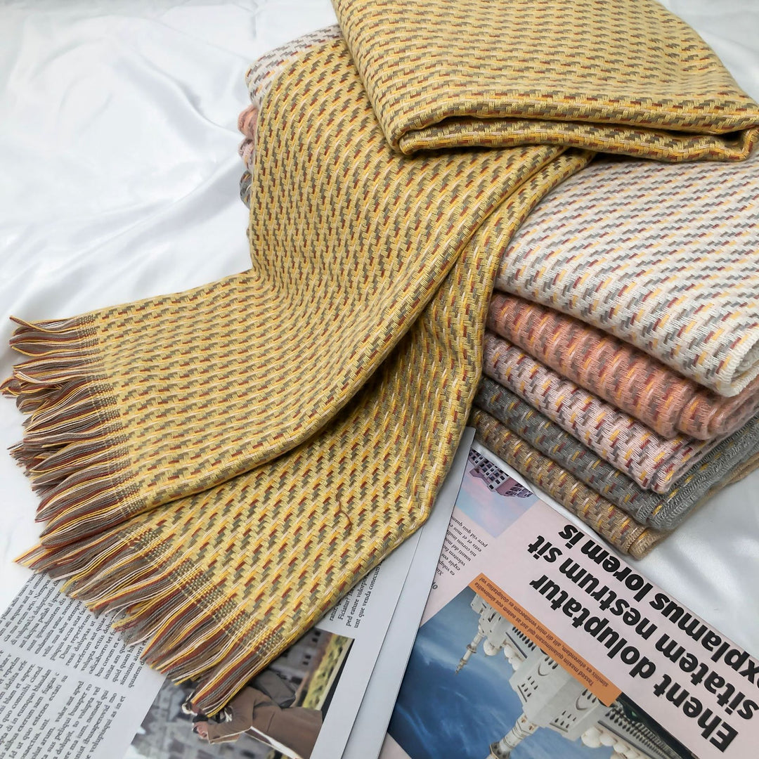 H&F Cashmere Tassel Shawl c