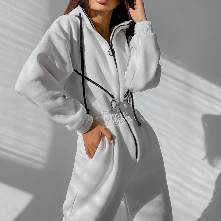 H&F Hooded Casual Jumpsuit c