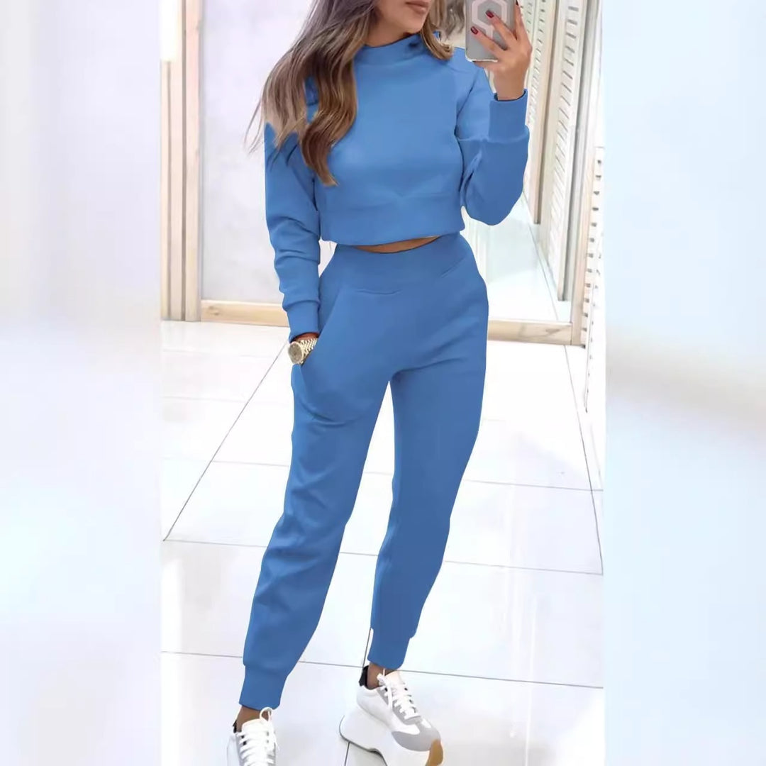 High Collar Slim Fit Long Sleeves Casual Suit