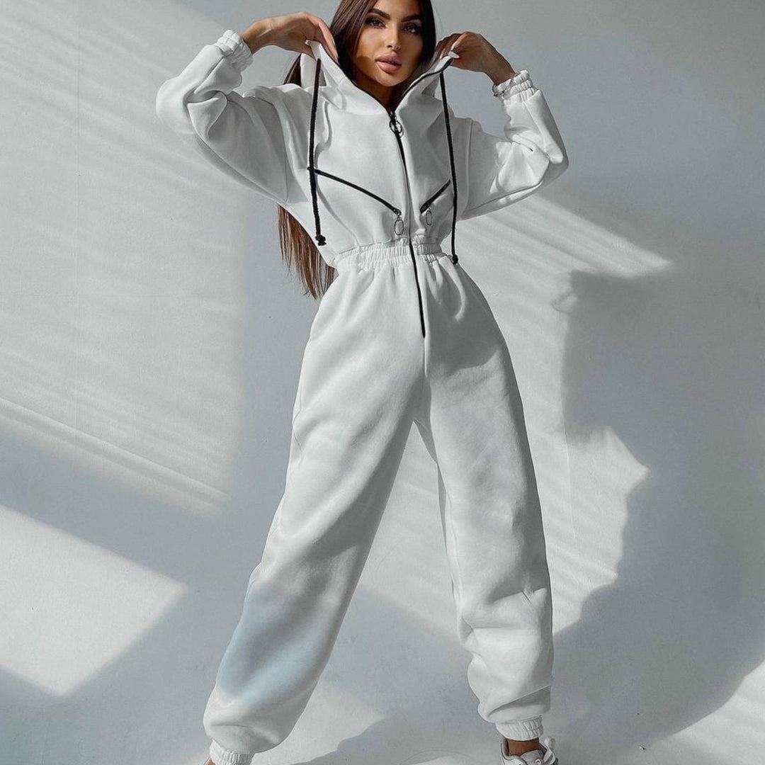 H&F Hooded Casual Jumpsuit c