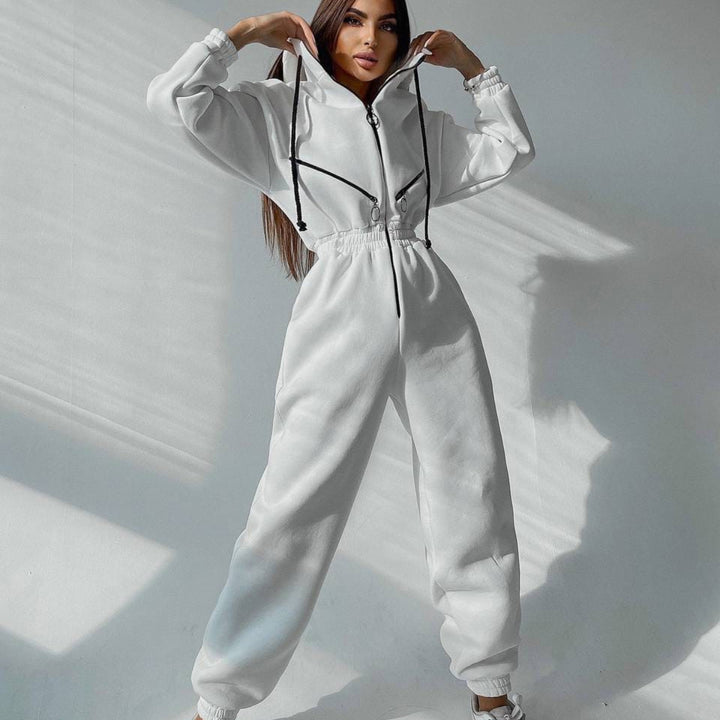 H&F Hooded Casual Jumpsuit c