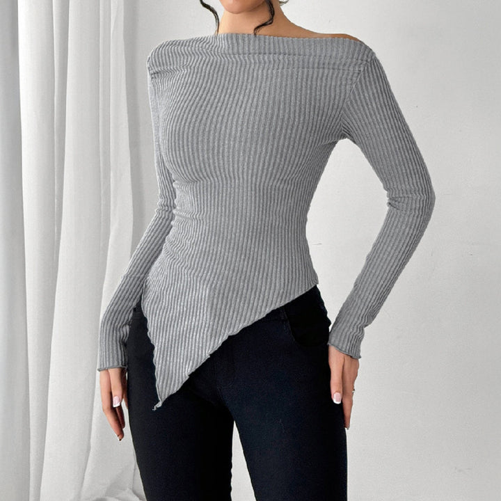 H&F Elegant Solid Knit Top c