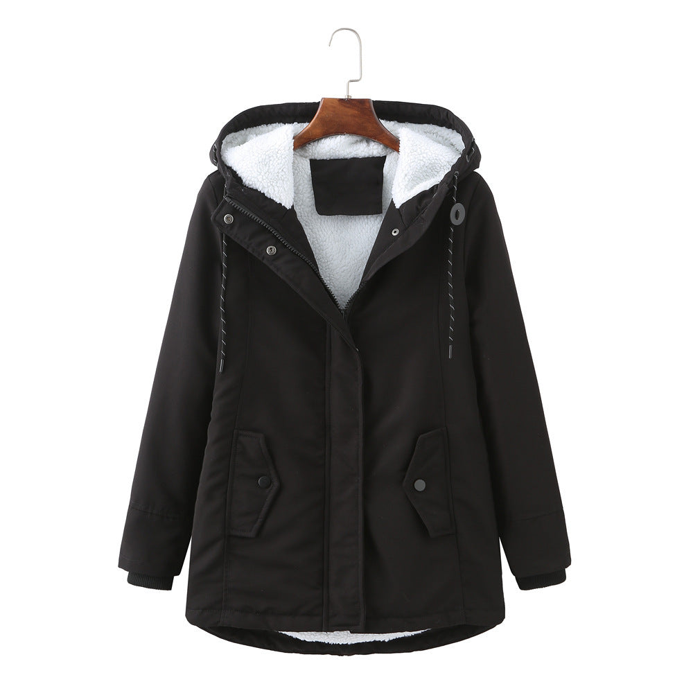 H&F Hooded Lambswool Parka c