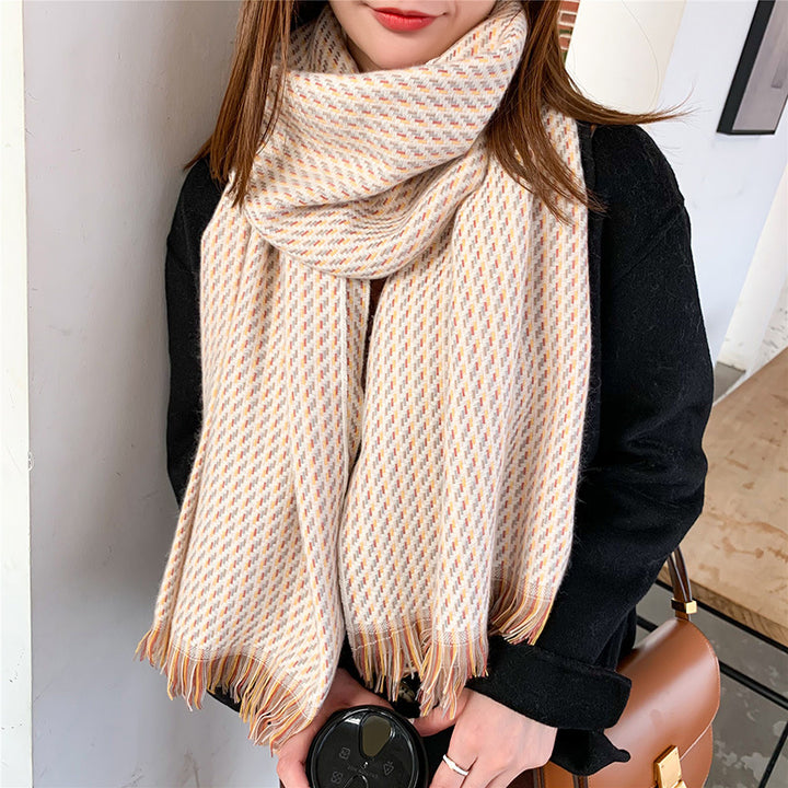 H&F Cashmere Tassel Shawl c