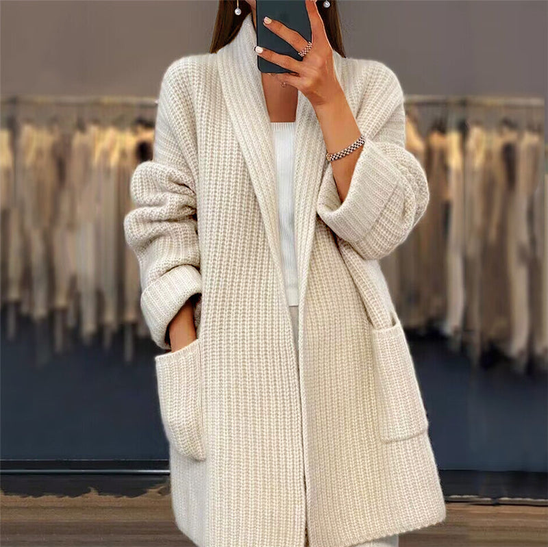 H&F Lapel Knit Cardigan c