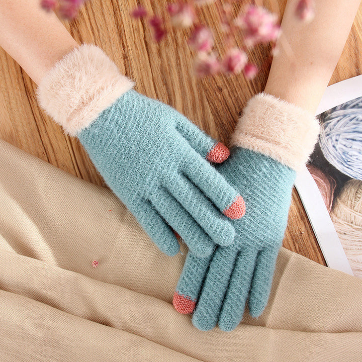 H&F Cute Wool Gloves c
