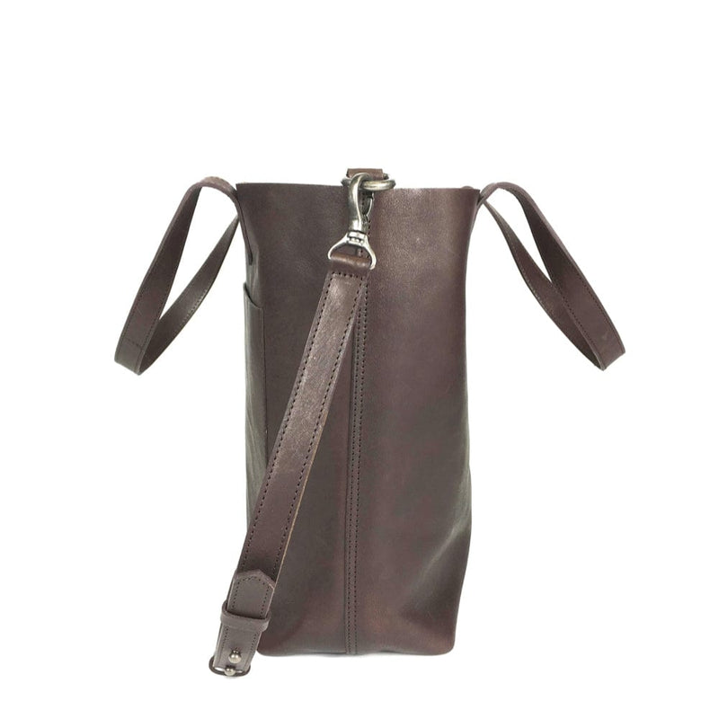 H&F Leather Brown Tote d