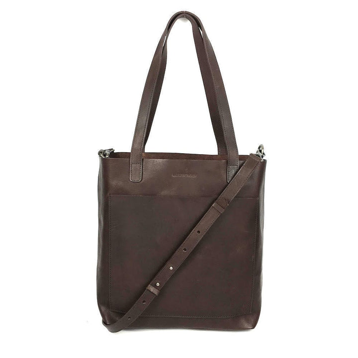 H&F Leather Brown Tote d