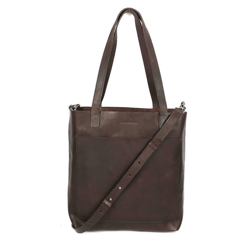 H&F Leather Brown Tote d