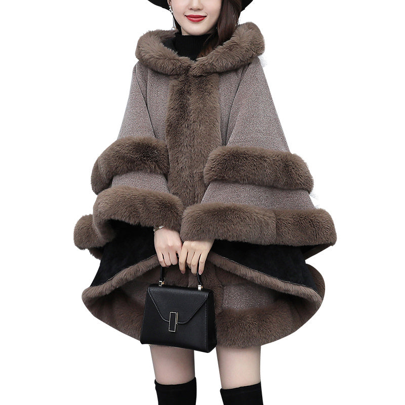 H&F Warm Hooded Cape c