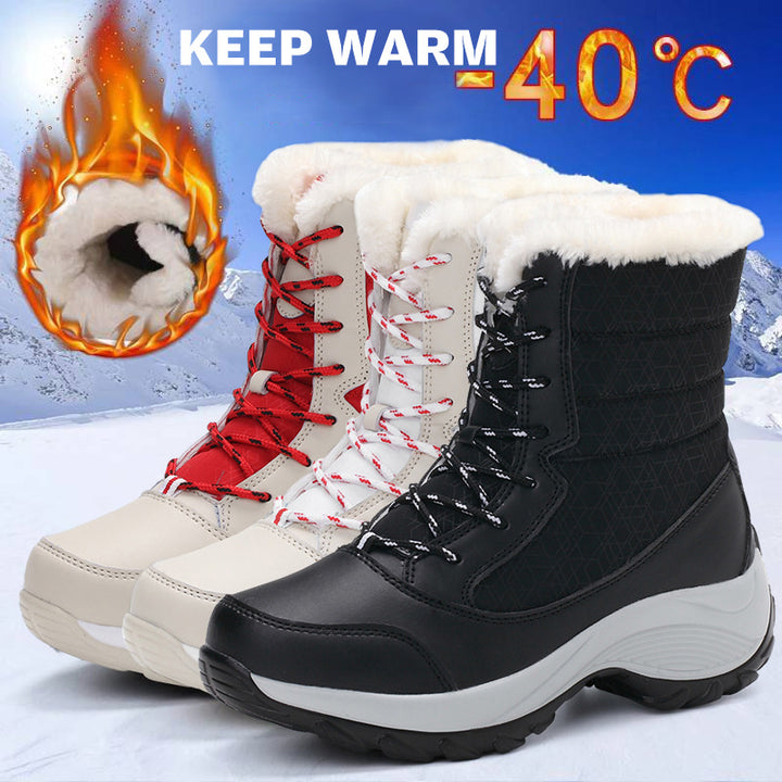 H&F Plush Ankle Snow Boots c