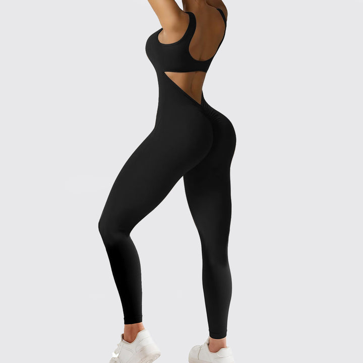 H&F Sleeveless Flare Jumpsuit c