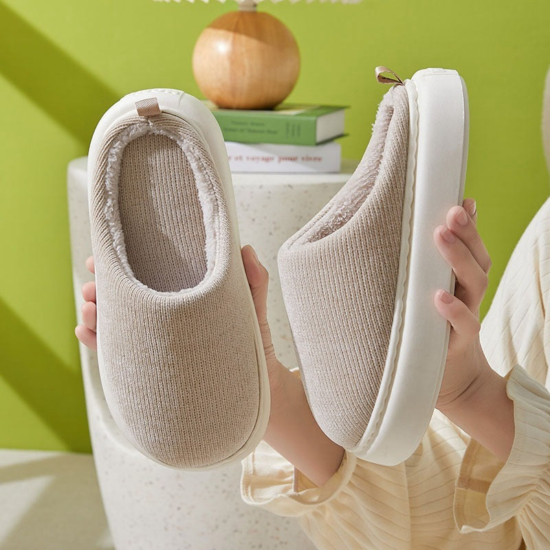 H&F Velvet Cotton Slippers c