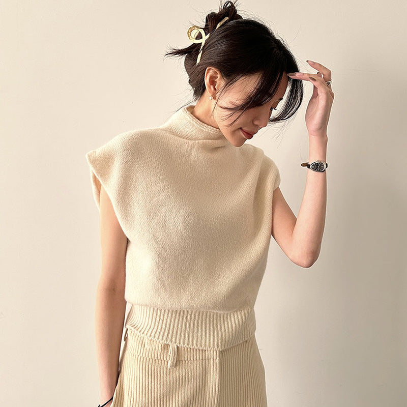 Sleeveless Knitwear Sweater