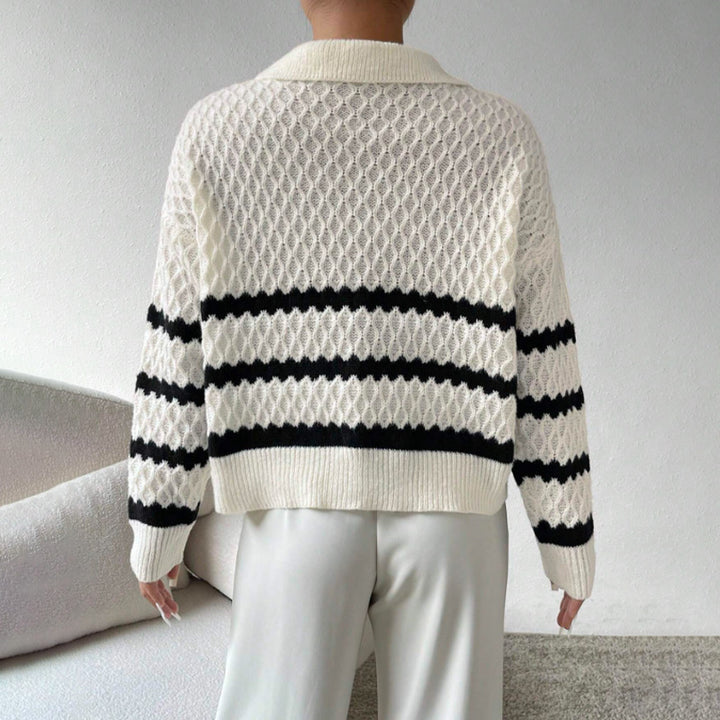 H&F Polo Collar Pullover c