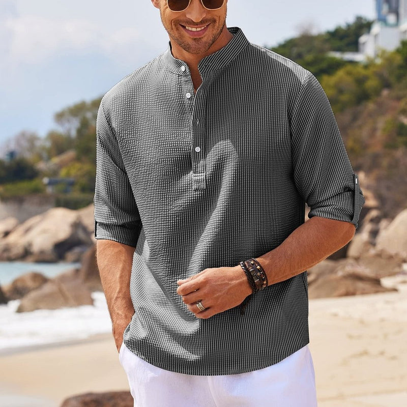 H&F Casual Stand Collar Shirt c