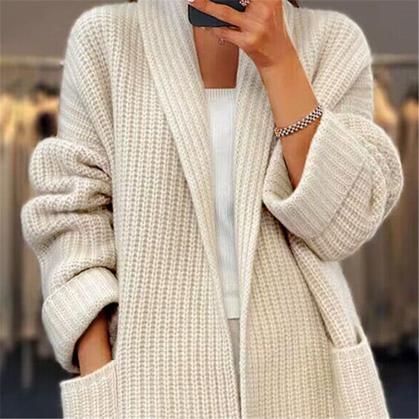 H&F Lapel Knit Cardigan c