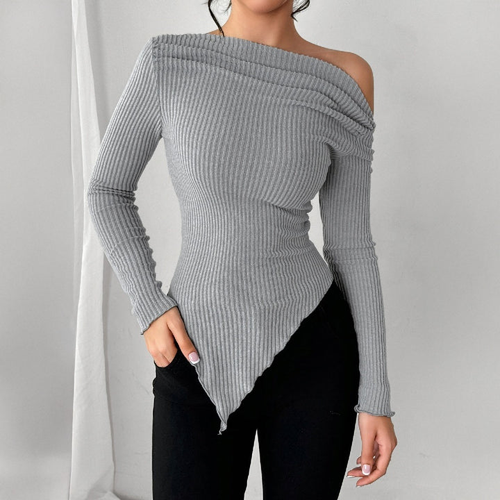 H&F Elegant Solid Knit Top c